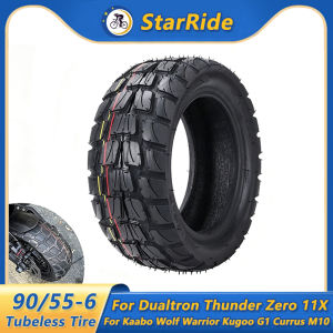 90/55-6 Off-Road Tubeless Tire for Dualtron Thunder Zero 11X Kaabo Wolf Warrior Kugoo G1 Currus M10 Electric Scooter Vacuum Tyre