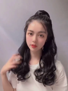 【COD&Ready】Korean Long Curly Wig Womens Ponytail Hair Extensions with MINI Claw Clip Horsetail Fashion Wig Hairpiece