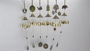 1Pc Outdoor Antique Copper Wind Chime Outdoor Living Decoration Metal Wind Chimes..