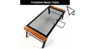 Camping Wood Iron Mesh Table Foldable Table BBQ Grill Outdoor Meja Camping Rack Table Stackable Picnic Table Meja khemah