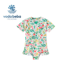 Voda Beba Childrens Swimming Suit Baby Girls Princess Skirt Onesie 0-3 Years Old Kids Swimwear Polyester Fabric Sunscreen