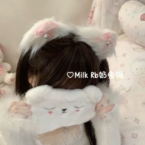 Cute Rabbit Kitten Pink Hair Clip with Ears Cosplay Soft Girl Lolita Hair Accessories Lovely Butterfly Knot Hairpin