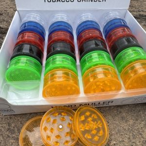 24 Pcs/Box 3 Layers Dia 40MM Herb Grinder Pepper Mill Hand Crusher Spice Smoking Accessories