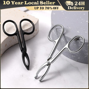 Scissor Shaped Eyebrow Tweezers Flat Headed Tweezers Oblique Headed Tweezers Stainless Steel Scissors Handle Tweezers Handles Makeup Beauty Tools Eyebrow Tweezers Elbow Eyebrow Pliers Clip Hair Plucker Hairgripping Straight Tip Tweezers Clip