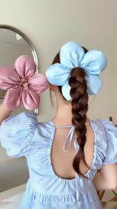 Mexin ลายดอกไม้แฟชั่น ยางแต่งผมขนาดใหญ่ ยางรัดผมหางม้า ดอกไม้สามมิติ แฟชั่นเกาหลี hair band