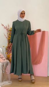 Gamis Syakila Model Jumbo LD 96-104: Busana Lebaran Terbaru Kekinian Simple Elegant Busui Friendly