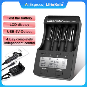 Liitokala Lii-500 Lii-S12 D4XL 18650 Smart Battery Charger3.7V 18350 14500 18500 21700 26650 1.2V AAA NiMH Lithium LCD Charger