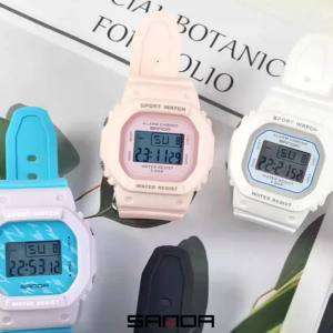 Sanda | Đồng Hồ Kỹ Thuật Số LED SANDA Dành Cho Bé Trai Và Bé Gái Đồng Hồ Điện Tử Thể Thao Chống Nước Dành Cho Trẻ Em Có Dây Cao Su Chống Sốc Có Đèn Nền
