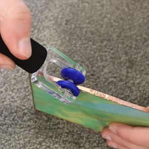 1Pc Professional Aluminum Foil Edge Press Tool - Double Spring Roller for Aluminum Foil and Glass Adjustable Handheld Tool