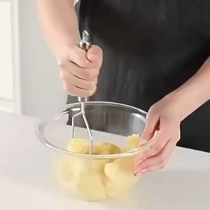 304 Stainless Steel Potato Rice Masher Press Mashed Potato Wavy Kitchen Cooking Tool