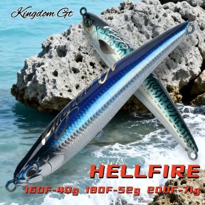 Kingdom Pencil Fishing Lure 40g 52g 71g Big Game  Z Walking Dog Action Artificial Hard Baits GT Tuna For Saltwater Fishing Lure