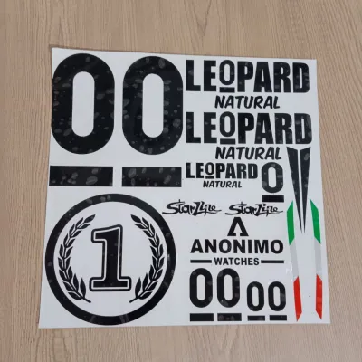 STICKER HELM KYT TTC R-10 RC SEVEN LEOPARD REDBULL