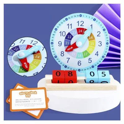 Children Montessori Clock Educational Toys Hour Minute Second Cognition Clock Model Teaching Aid Time Learning For Kindergarten