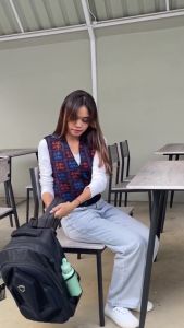 Tas sekolah Polo Tas Ransel Kerja Paris Emboss Tas Hitam Keren Ransel Laptop Pria