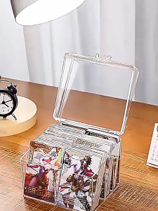 Hộp Đựng Mỹ Phẩm Trong Suốt Chia Ngăn Đa Năng -Hộp Đựng Dụng Cụ Trang Điểm Mini Acrylic -Hộp Đựng Bông Tẩy Trang Tăm Bông Mút Makeup