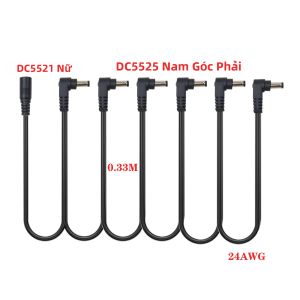 Cáp Nguồn Daisy Chain LANO - 1 Ra 8 Đầu Nối DC5521 Cái Sang DC5525 Góc Vuông Đực Dành Cho Bàn Đạp Hiệu Ứng Guitar