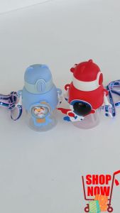 Kids High Quality 400ml Water Bottle With Lid And Straw Reusable Sealed Clear Drinking Bottle Tumbler for Kids