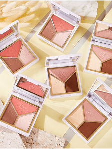 MONLEYTA | Authentic MONLEYTA Three-In-One Highlighting Contouring Palette Matte Blush Nose Shadow Eye Shadow Concealer Face Illuminating