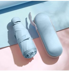 other | Capsule Umbrella Small and Portable Solid Color Sunshade for Women and Rain Dual Use Protection