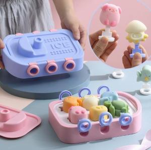 Ice Cream Silicone Molds Homemade Handheld Popsicle Mold Cheese Stick Mold Summer DIY Ice Tray