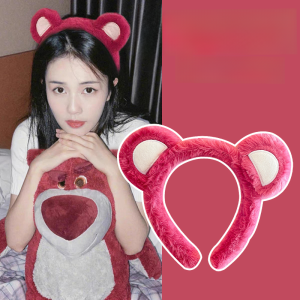 Cute for Face Wash Headband Womens 2024 New Arrival Cartoon Headwear Hair Band Headband Stuffed Hair Tie Hairpin Grottoes