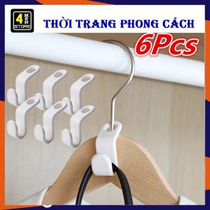 Set 10 Đầu Nối Móc Treo Quần Áo Bằng Nhựa Đa Năng Tiện Lợi Tiết Kiệm Không Gian