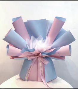 High Quality 10pcs Two-Sided Colored Flower Wrappers 58*58cm Gift Wrapping Paper Flower Decoration