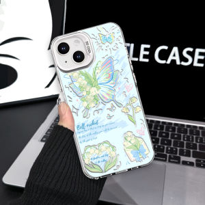 Họa tiết bướm Tulip mới Ốp điện thoại cho Iphone 15Promax 15Pro IMD Chất liệu iphone11/12/13/14pro 15plus cao hơn thiết kế bảo vệ máy ảnh
