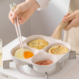 S&S With Lid Surper Deepen 4-Cups Non-Sticky Egg Burger Pan with Lid non-stick cookware for Breakfast Egg Pan Frying Pan For Induction Cooker