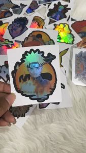 Stiker Hologram Anime Naruto Mode Kyubi Ukuran 8 cm
