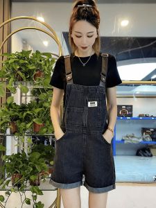 กางเกงยีนส์ทรงหลวมสำหรับผู้หญิง กางเกงขาสั้นทรงตรงลำลอง ฤดูร้อน 2025 กางเกงขายาวเอวสูงพร้อมกระเป๋าหลายช่อง