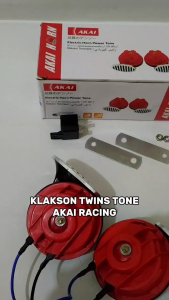 Klakson Keong Ons Red Twins Tone Akai Racing Plus Riley 12 Volt Universal Motor & Mobil