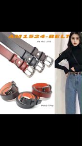 เข็มขัด เข็มขัดหนังผู้หญิง เข็มขัดไซส์ใหญ่ 🔷ยาวพิเศษ 27 - 42 นิ้ว 115 cm.🔶WOMAN BELT AM1524🔶ส่งไวจากไทย✳ 