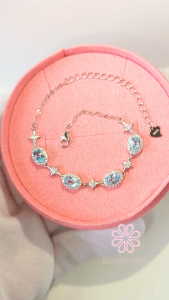 Rosenmarry/ข้อมือพลอยโทปาสแท้ ตัวเรือนเงินแท้925 พลอยแท้เสริมดวง ของขวัญ ข้อมือพลอยแท้ RB077