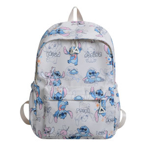 Large Capacity Dual Shoulder Backpack for High School Girls Traveling Bookbag School Bag Casual Cartoon Pattern Handbag