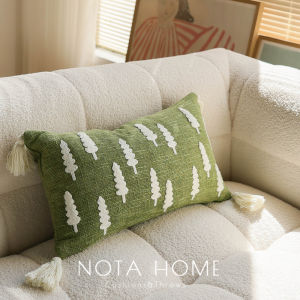 ปลอกหมอนอิงคริสต์มาส ผ้าเนื้อนุ่ม สีเขียว นุ่ม สำหรับห้องเด็ก ของตกแต่งบ้านใหม่ รูปทรงสามเหลี่ยม สี่เหลี่ยมจัตุรัส สี่เหลี่ยมผืนผ้า