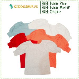 KIDDOSAURUS Atasan Anak Perempuan Blouse Korean Style Model Lengan Balon 1 - 5 Tahun