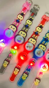 Promo Terbaru!!! Jam Tangan Anak Anak Lucu Motif Karakter Labubu Lengkap Fitur Tombol Strap Lampu