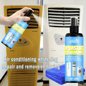 Plastic Yellowing Remover Spray - Fast-Acting Formula Restores AC Units Car Headlights Panels & Plastic Surfaces - Long-Lastin