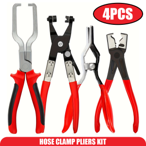 4PCS Hose Clamp Pliers Car Oil Pipe Separation Pliers Filter Clamp Pliers Professional Auto Repair Tools Labor-Saving Design