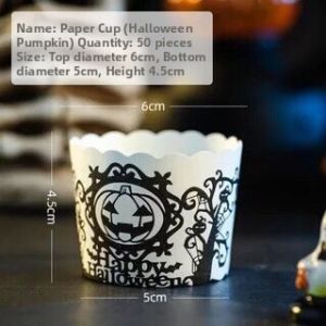 DOLO DAKING | Halloween Heat-resistant Baking Cups 50 Pieces