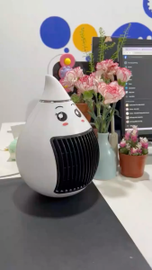 Quạt Sưởi Gốm Giọt Nước 1500W SKULD - Sticker Dễ Thương Tiết Kiệm Điện Nóng Nhanh Bảo Vệ An Toàn