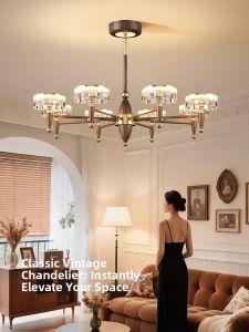 Smile | Luxury Elegant Chinese Vintage Style Living Room Chandelier