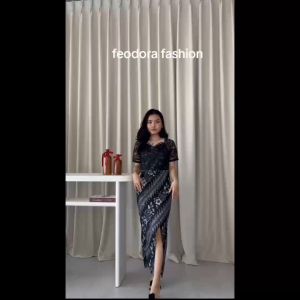 Feodora fashion - Dress christina Batik / Batik couple / Dress party premium / kebaya batik modern / dress wisuda (GOOD QUALITY)