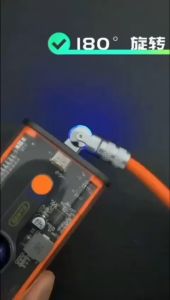 KABEL DATA FAST CHARGING LIQUID SILICA MAX ROTARY 180 DERAJAT - MICRO USB LIGHTING IPHONE - TIPE C