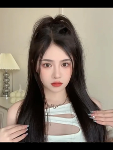 [พร้อมส่งออก] วิกผมยาว กิ๊บติดผมหางม้า สูง ธรรมชาติ เครื่องประดับแฟชั่น