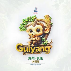 Móc Tủ Lạnh Hình Khỉ Hoạt Hình 3D Từ Tính Quà Tặng Du Lịch Trang Trí Nhà Đồ Trang Trí Động Vật Từ Trung Quốc Đại Lục