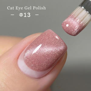 Hassleless 15ML Pink Crystal Cat Eye Magnetic Gel Nail Polish 2026 New Spring/Summer Nail Art Pink Nail Polish