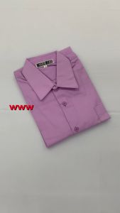 FH045 - KEMEJA PENGAWAS LENGAN PENDEK PURPLE COTTON