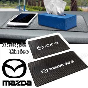 Car Non Slip Mat For Mazda 2 3 5 6 8 323 Axela B8 Cx3 Cx30 Cx5 Cx7 Cx8 Cx9 Familia Mps Mx5 Rx7 Rx8 Multifunctional Anti Slip Pad Silicone Car Mat Dashboard Sticky Pad Phone Holder Emblem Logo Decoration Car Accessories Interior
